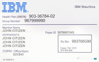 Download Mauritius health insurance card Photoshop template